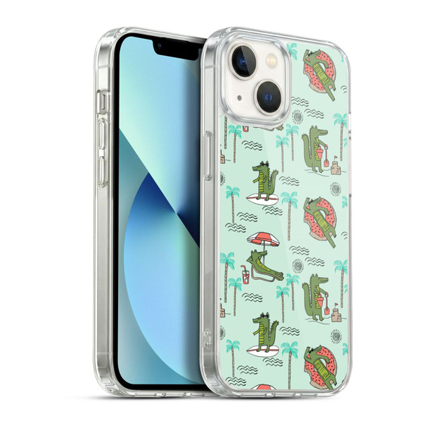 Andrea Lauren Design Sea Animals Alligators Soft Gel Case for Apple iPhone 13