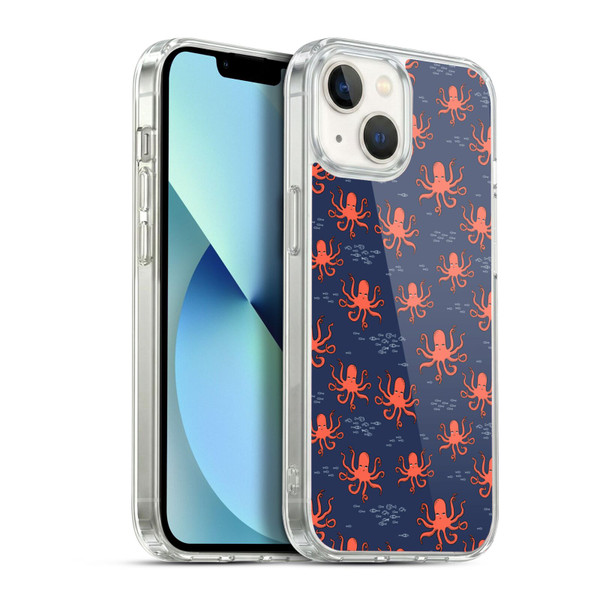 Andrea Lauren Design Sea Animals Octopus Soft Gel Case for Apple iPhone 13
