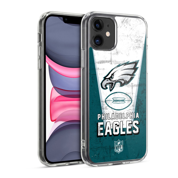 NFL Philadelphia Eagles Logo Art Banner Soft Gel Case for Apple iPhone 11