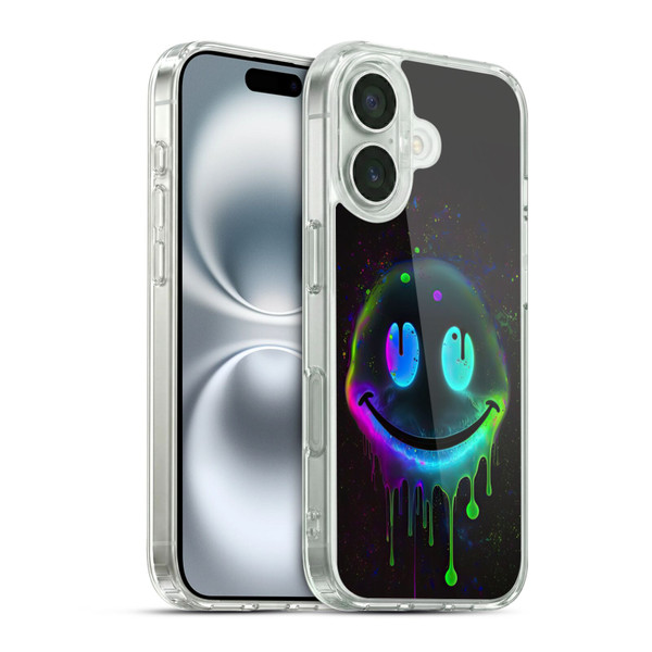 Wumples Cosmic Arts Drip Smiley Soft Gel Case for Apple iPhone 16 & MagSafe