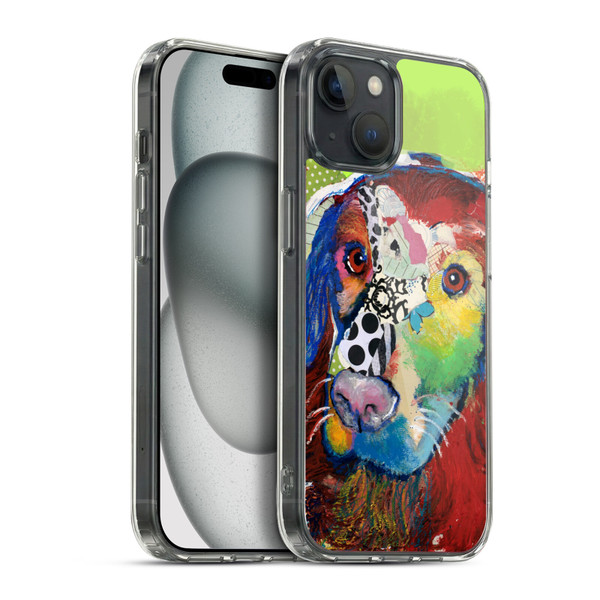 Michel Keck Dogs Irish Setter Soft Gel Case for Apple iPhone 15 Plus & MagSafe
