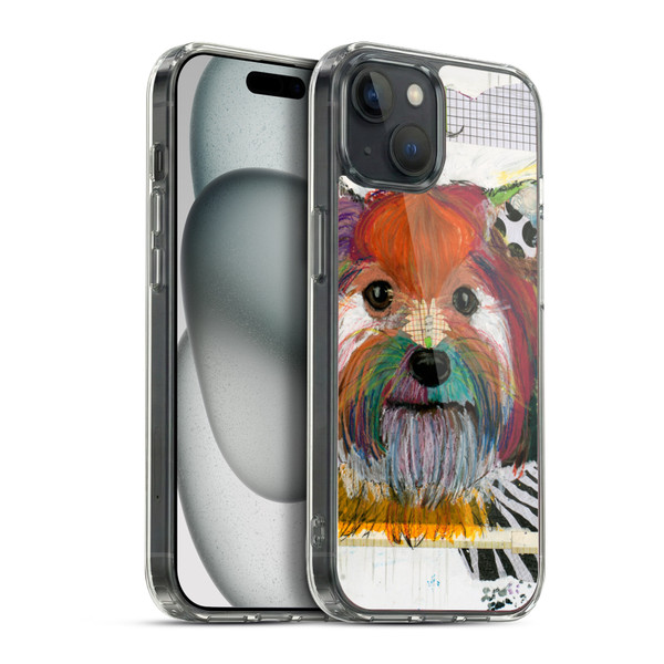 Michel Keck Dogs Silky Terrier Soft Gel Case for Apple iPhone 15 Plus & MagSafe