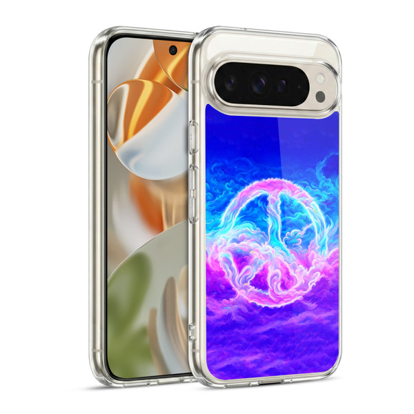 Wumples Cosmic Arts Clouded Peace Symbol Soft Gel Case for Google Pixel 9 / Pixel 9 Pro