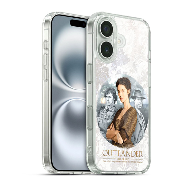 Outlander Portraits Claire, Jamie & Frank Soft Gel Case for Apple iPhone 16 & MagSafe