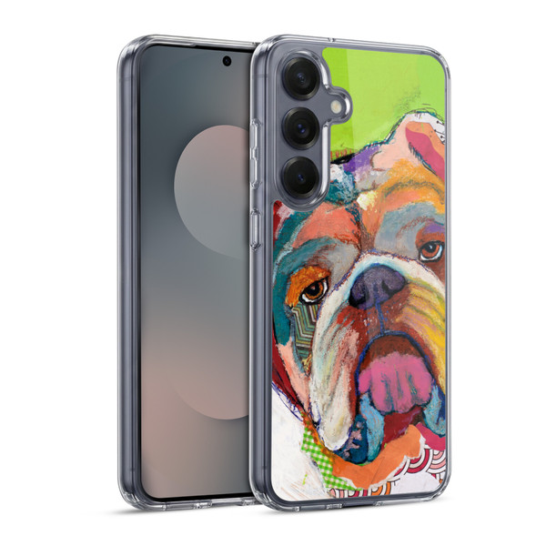 Michel Keck Dogs Bulldog Soft Gel Case for Samsung Galaxy S25 & MagSafe