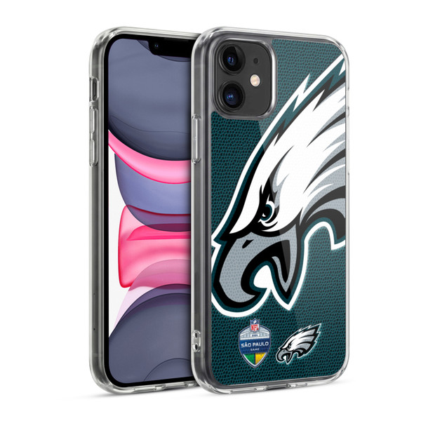 NFL 2024 International Games São Paulo Eagles Soft Gel Case for Apple iPhone 11