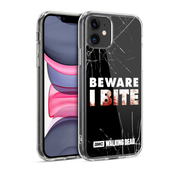 AMC The Walking Dead Typography I Bite Soft Gel Case for Apple iPhone 11