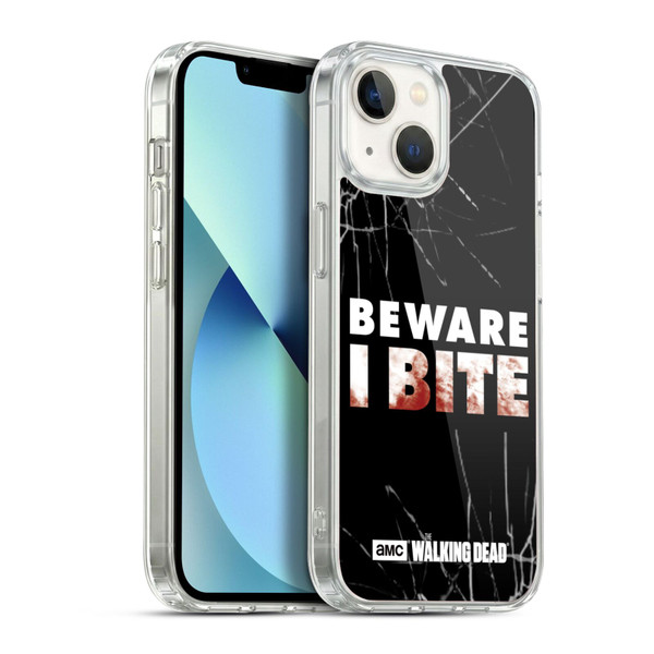 AMC The Walking Dead Typography I Bite Soft Gel Case for Apple iPhone 13