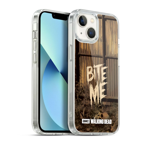 AMC The Walking Dead Typography Bite Me Soft Gel Case for Apple iPhone 13