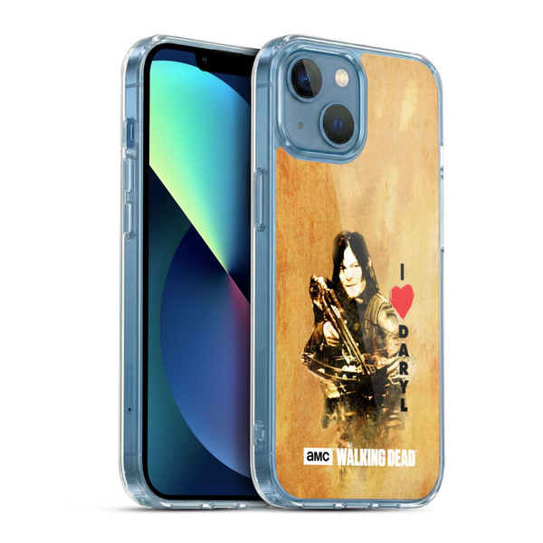 AMC The Walking Dead Typography Love Daryl Crossbow Soft Gel Case for Apple iPhone 13 Mini & MagSafe