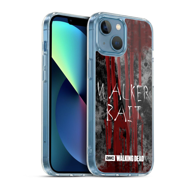 AMC The Walking Dead Typography Walker Bait Soft Gel Case for Apple iPhone 13 Mini & MagSafe