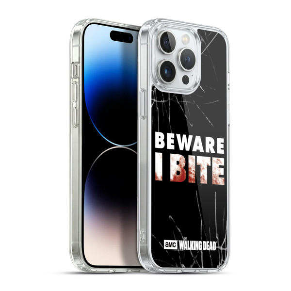 AMC The Walking Dead Typography I Bite Soft Gel Case for Apple iPhone 13 Pro Max & MagSafe