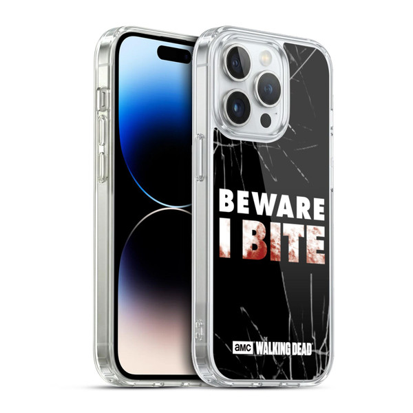 AMC The Walking Dead Typography I Bite Soft Gel Case for Apple iPhone 13 Pro & MagSafe