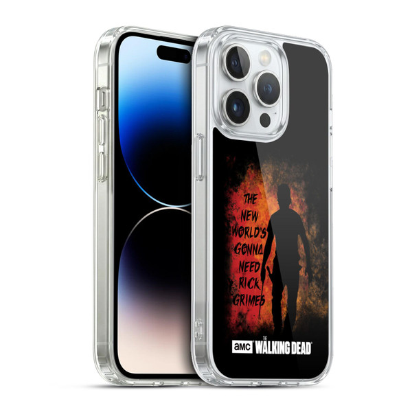 AMC The Walking Dead Typography Gonna Need Rick Soft Gel Case for Apple iPhone 13 Pro & MagSafe