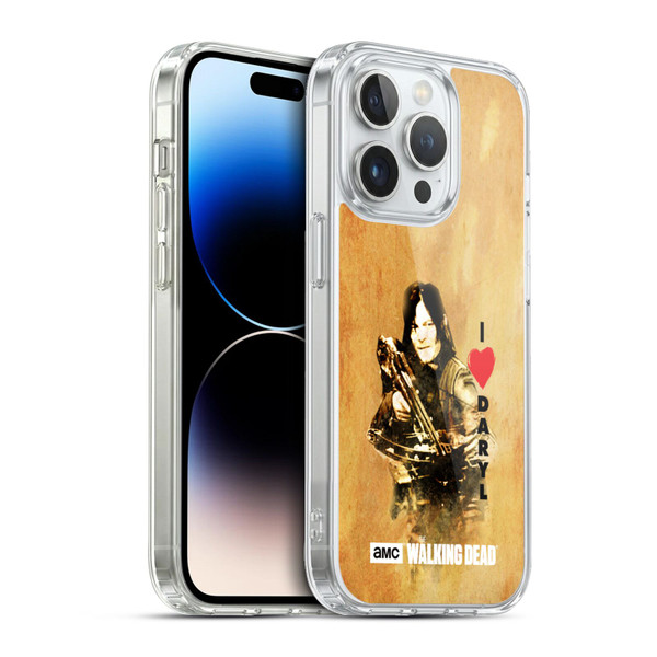 AMC The Walking Dead Typography Love Daryl Crossbow Soft Gel Case for Apple iPhone 13 Pro & MagSafe