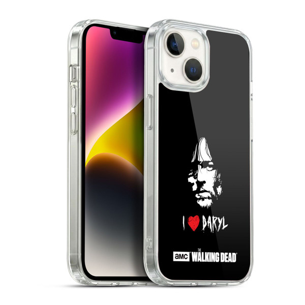 AMC The Walking Dead Typography Love Daryl Face Soft Gel Case for Apple iPhone 14