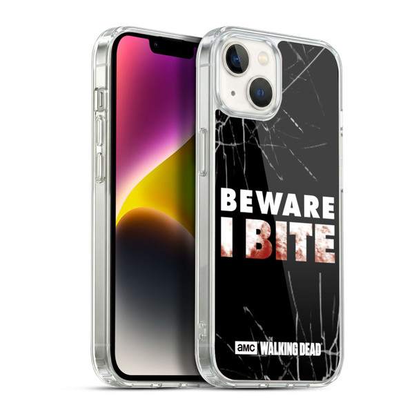 AMC The Walking Dead Typography I Bite Soft Gel Case for Apple iPhone 14 Plus & MagSafe