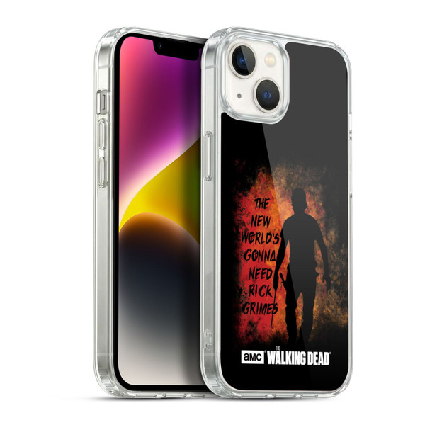 AMC The Walking Dead Typography Gonna Need Rick Soft Gel Case for Apple iPhone 14 Plus & MagSafe