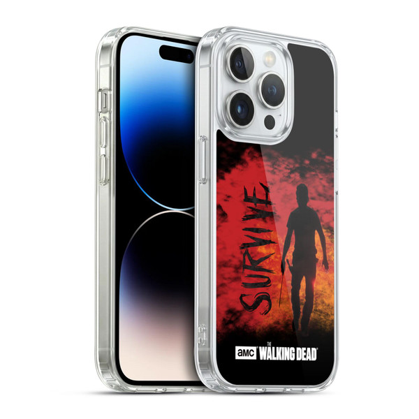 AMC The Walking Dead Typography Survive Rick Machete Soft Gel Case for Apple iPhone 14 Pro & MagSafe