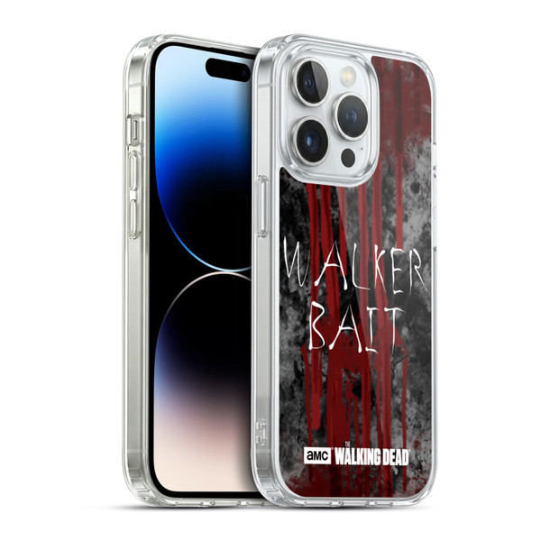 AMC The Walking Dead Typography Walker Bait Soft Gel Case for Apple iPhone 14 Pro & MagSafe