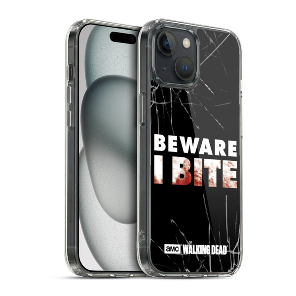 AMC The Walking Dead Typography I Bite Soft Gel Case for Apple iPhone 15 & MagSafe