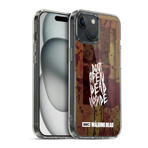 AMC The Walking Dead Typography Do Not Open Soft Gel Case for Apple iPhone 15 & MagSafe