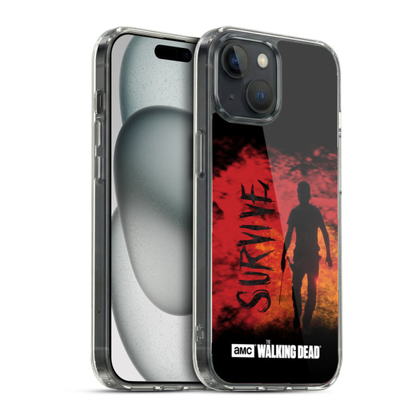 AMC The Walking Dead Typography Survive Rick Machete Soft Gel Case for Apple iPhone 15 & MagSafe