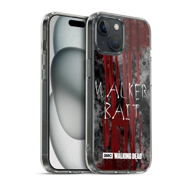 AMC The Walking Dead Typography Walker Bait Soft Gel Case for Apple iPhone 15 & MagSafe