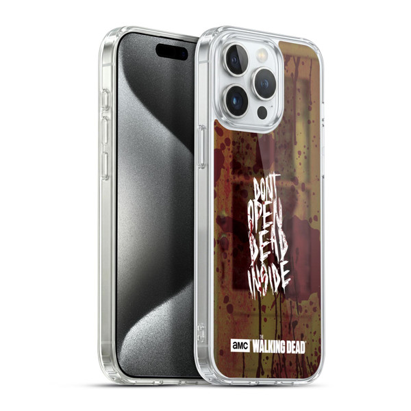 AMC The Walking Dead Typography Do Not Open Soft Gel Case for Apple iPhone 15 Pro Max & MagSafe