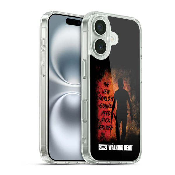 AMC The Walking Dead Typography Gonna Need Rick Soft Gel Case for Apple iPhone 16 & MagSafe