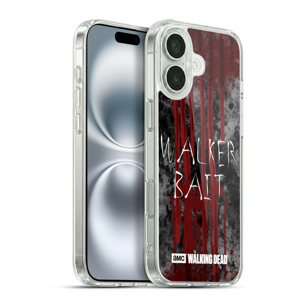 AMC The Walking Dead Typography Walker Bait Soft Gel Case for Apple iPhone 16 Plus & MagSafe