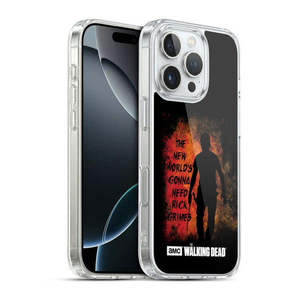 AMC The Walking Dead Typography Gonna Need Rick Soft Gel Case for Apple iPhone 16 Pro & MagSafe