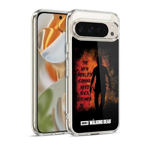 AMC The Walking Dead Typography Gonna Need Rick Soft Gel Case for Google Pixel 9 / Pixel 9 Pro