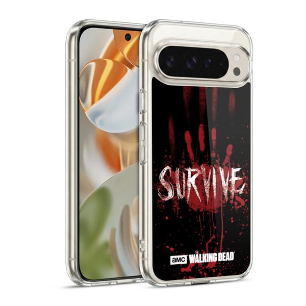 AMC The Walking Dead Typography Survive Hand Soft Gel Case for Google Pixel 9 / Pixel 9 Pro