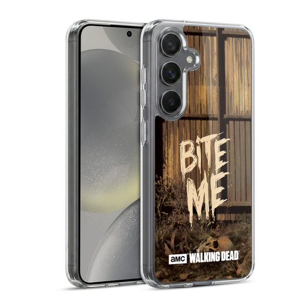 AMC The Walking Dead Typography Bite Me Soft Gel Case for Samsung Galaxy S24 5G & MagSafe