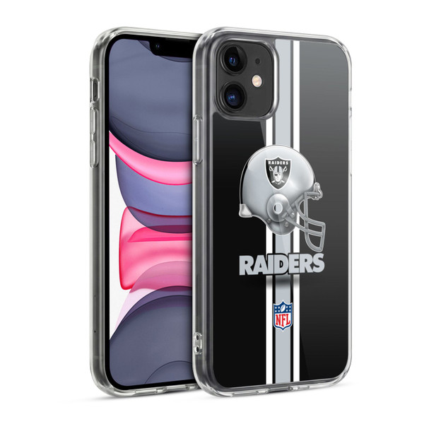 NFL Las Vegas Raiders Logo Helmet Soft Gel Case for Apple iPhone 11