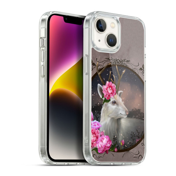 Ash Evans Animals White Deer Soft Gel Case for Apple iPhone 14