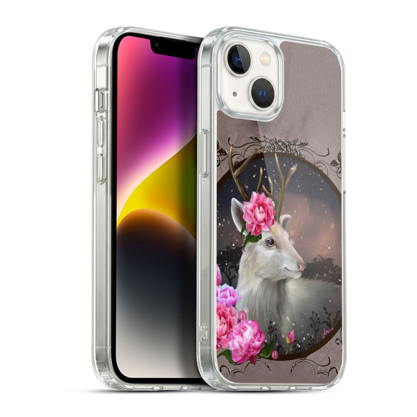 Ash Evans Animals White Deer Soft Gel Case for Apple iPhone 14 Plus & MagSafe