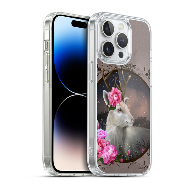 Ash Evans Animals White Deer Soft Gel Case for Apple iPhone 14 Pro & MagSafe