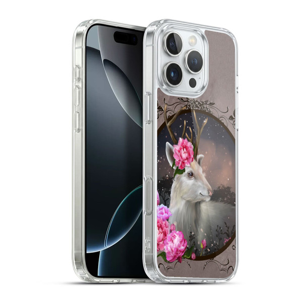 Ash Evans Animals White Deer Soft Gel Case for Apple iPhone 16 Pro Max & MagSafe