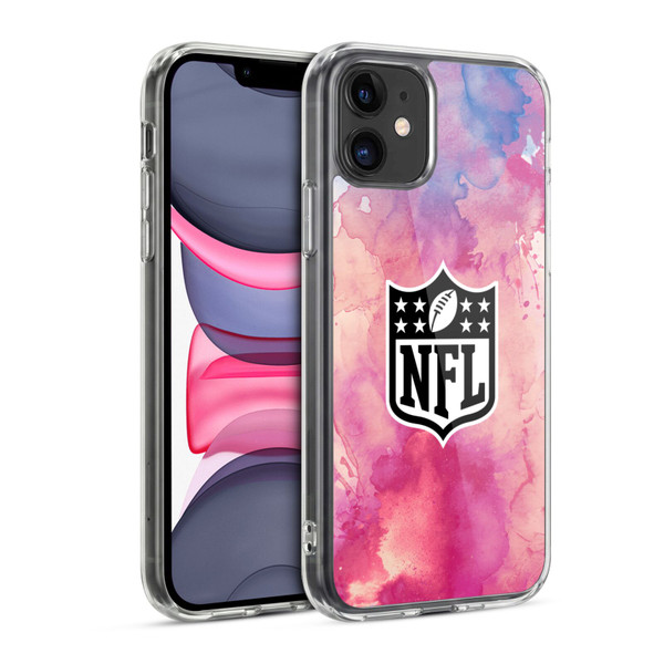 NFL Shield Watercolor Soft Gel Case for Apple iPhone 11