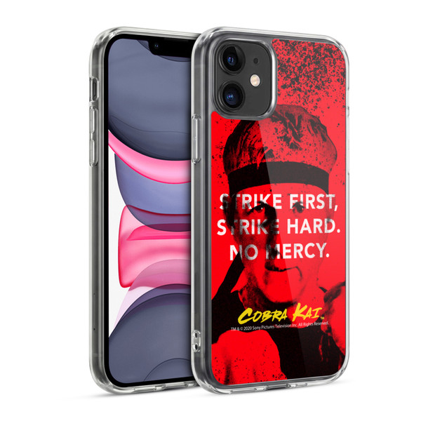 Cobra Kai Composed Art John Lawrence Strike Soft Gel Case for Apple iPhone 11