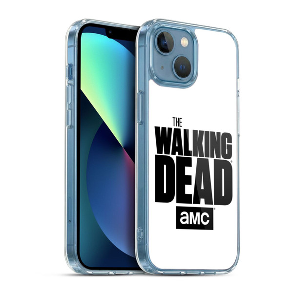 AMC The Walking Dead Logo White Soft Gel Case for Apple iPhone 13 Mini & MagSafe