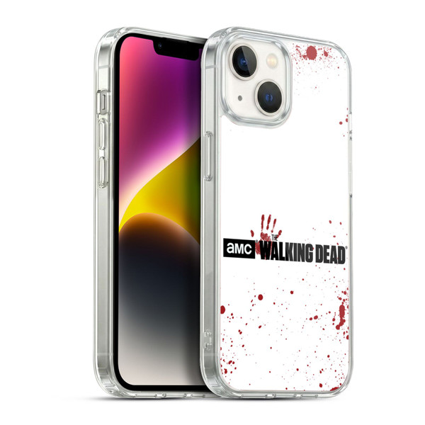 AMC The Walking Dead Logo Blood White Soft Gel Case for Apple iPhone 14