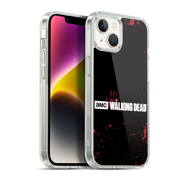 AMC The Walking Dead Logo Blood Black Soft Gel Case for Apple iPhone 14 Plus & MagSafe