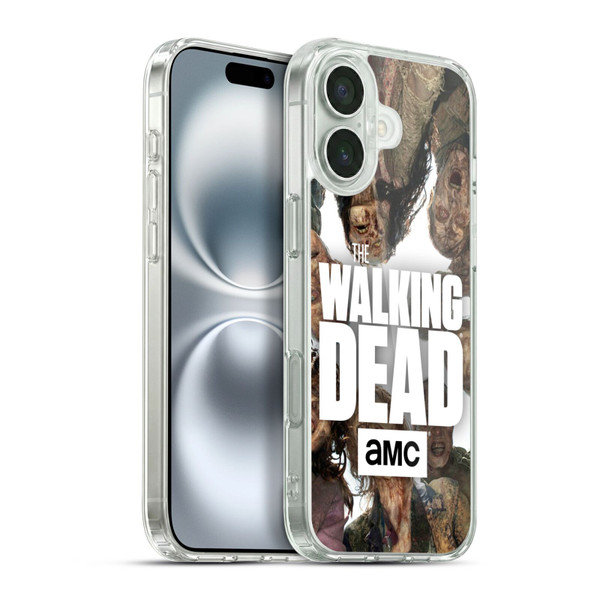 AMC The Walking Dead Logo Group Soft Gel Case for Apple iPhone 16 Plus & MagSafe