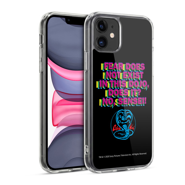 Cobra Kai Graphics 2 Dojo Quote Logo Soft Gel Case for Apple iPhone 11