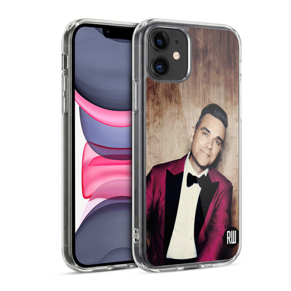 Robbie Williams Calendar Magenta Tux Soft Gel Case for Apple iPhone 11