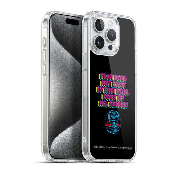 Cobra Kai Graphics 2 Dojo Quote Logo Soft Gel Case for Apple iPhone 15 Pro Max & MagSafe