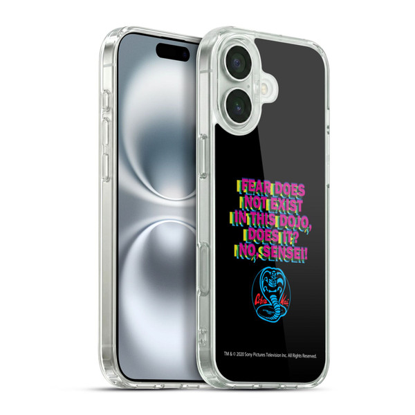 Cobra Kai Graphics 2 Dojo Quote Logo Soft Gel Case for Apple iPhone 16 Plus & MagSafe